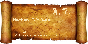 Machan Tímea névjegykártya